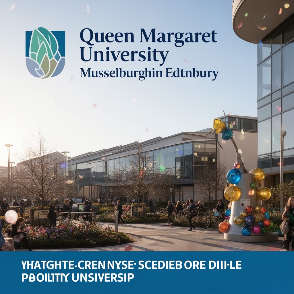AI-generated illustration of Queen Margaret University