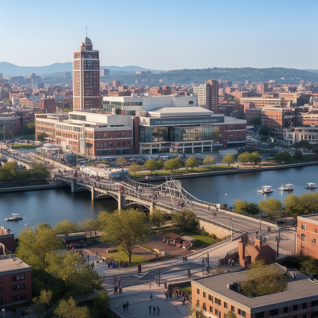 AI-generated illustration of University of Massachusetts Boston