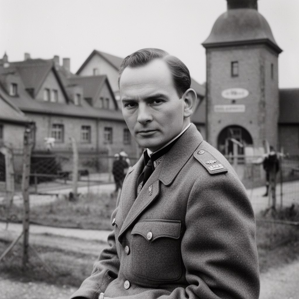 AI-generated illustration of Rudolf Höss