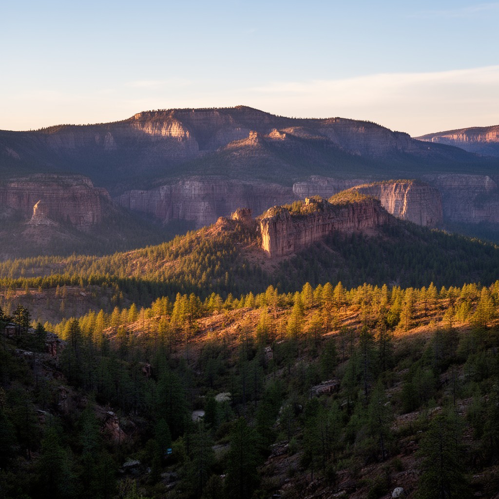 AI-generated illustration of Jemez Mountains region