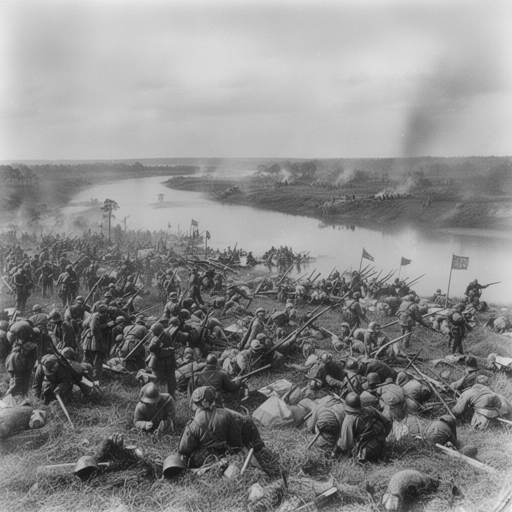 AI-generated illustration of Battle of the Niemen River