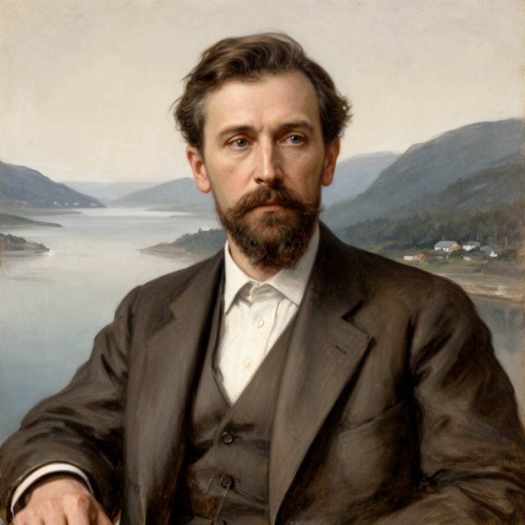 AI-generated illustration of Jonas Lie