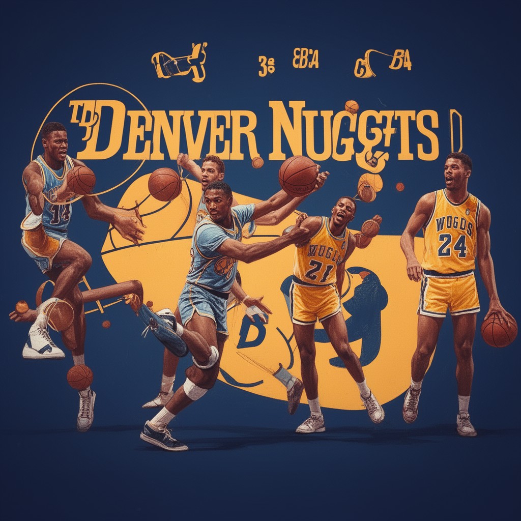 AI-generated illustration of Denver Nuggets (ABA)