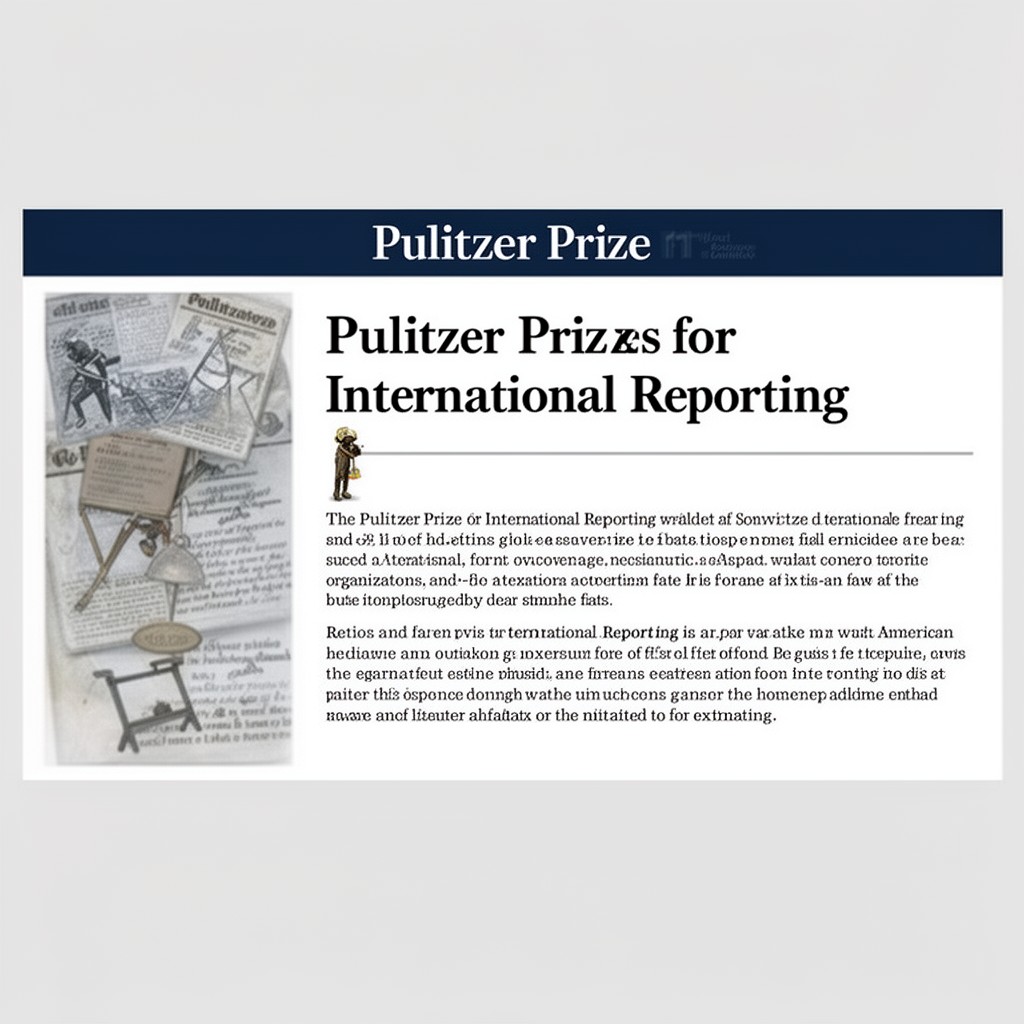 AI-generated illustration of Pulitzer Prize for International Reporting