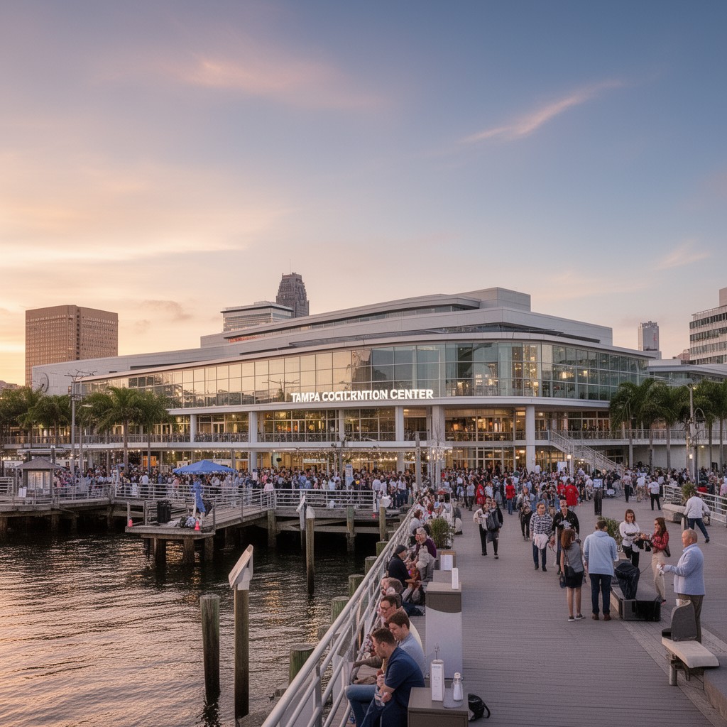AI-generated illustration of Tampa Convention Center