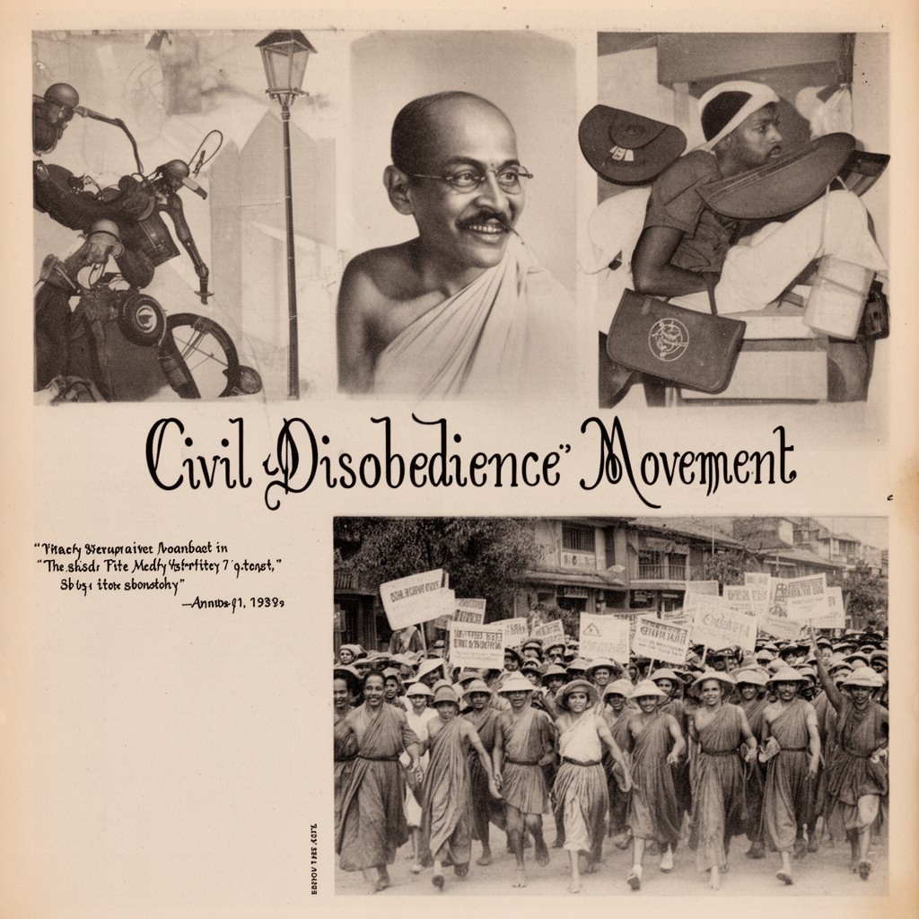 AI-generated illustration of Civil Disobedience Movement