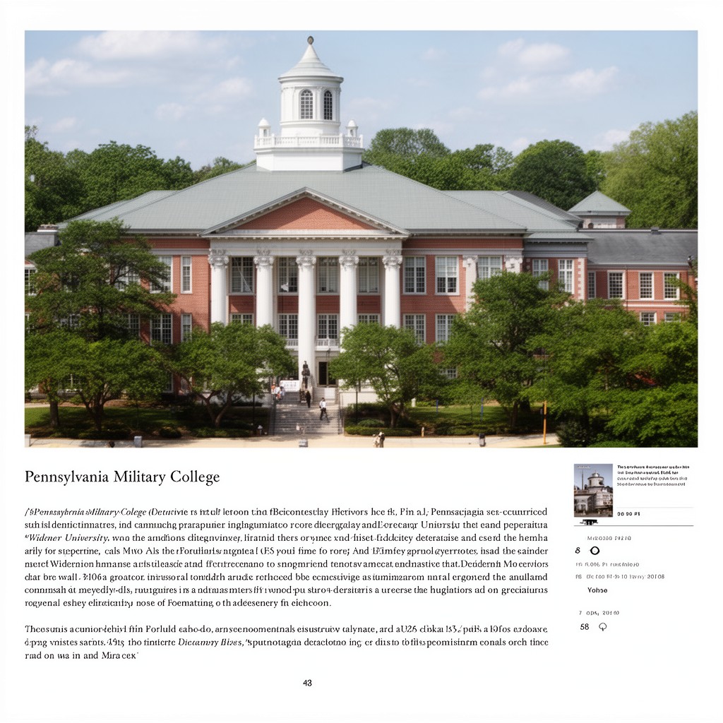 AI-generated illustration of Pennsylvania Military College