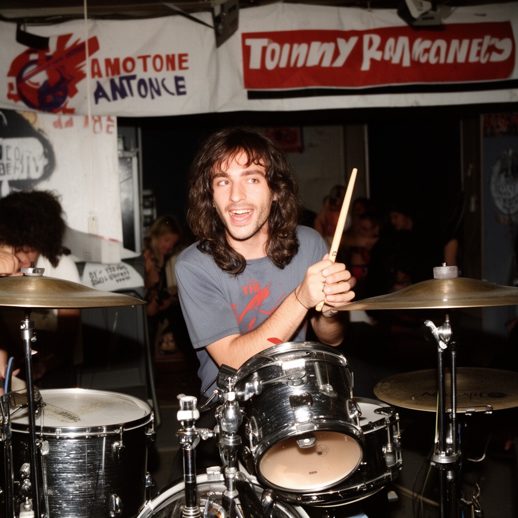 AI-generated illustration of Tommy Ramone