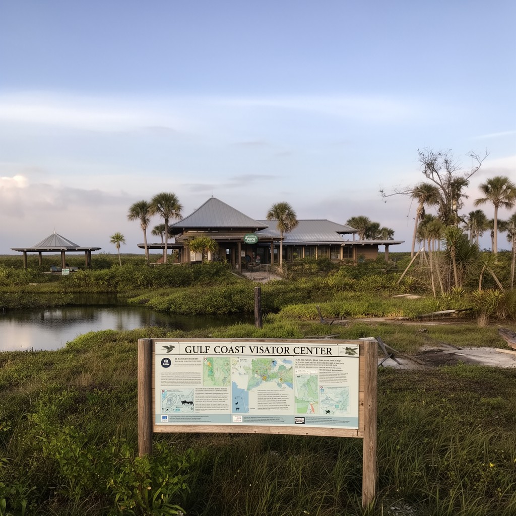 AI-generated illustration of Gulf Coast Visitor Center