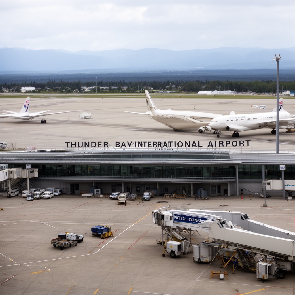 AI-generated illustration of Thunder Bay International Airport
