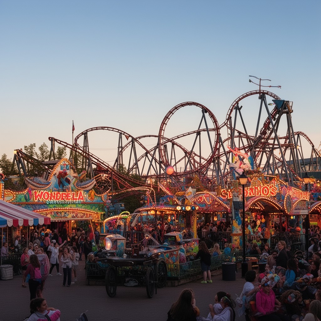 AI-generated illustration of Canada's Wonderland