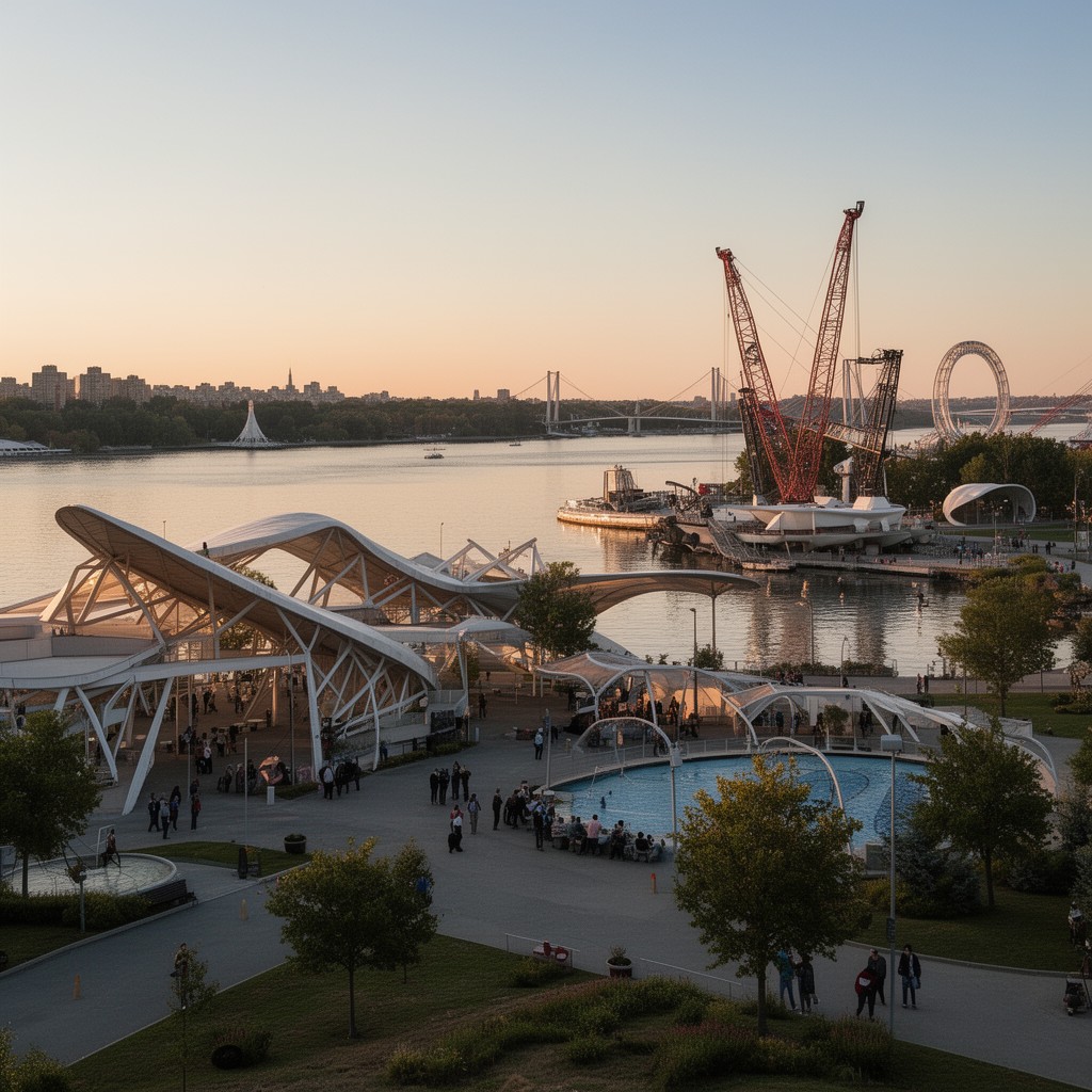 AI-generated illustration of Ontario Place