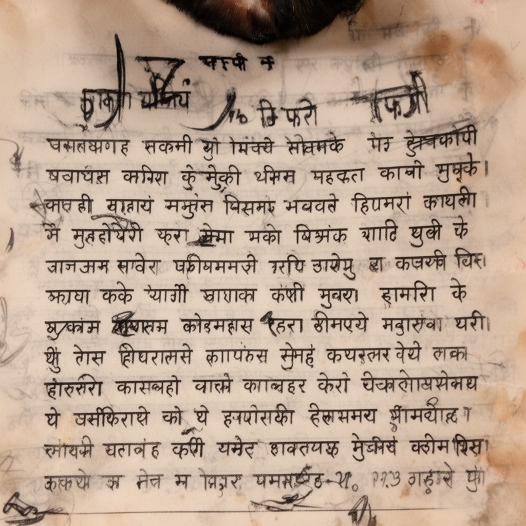 AI-generated illustration of Majhi dialect