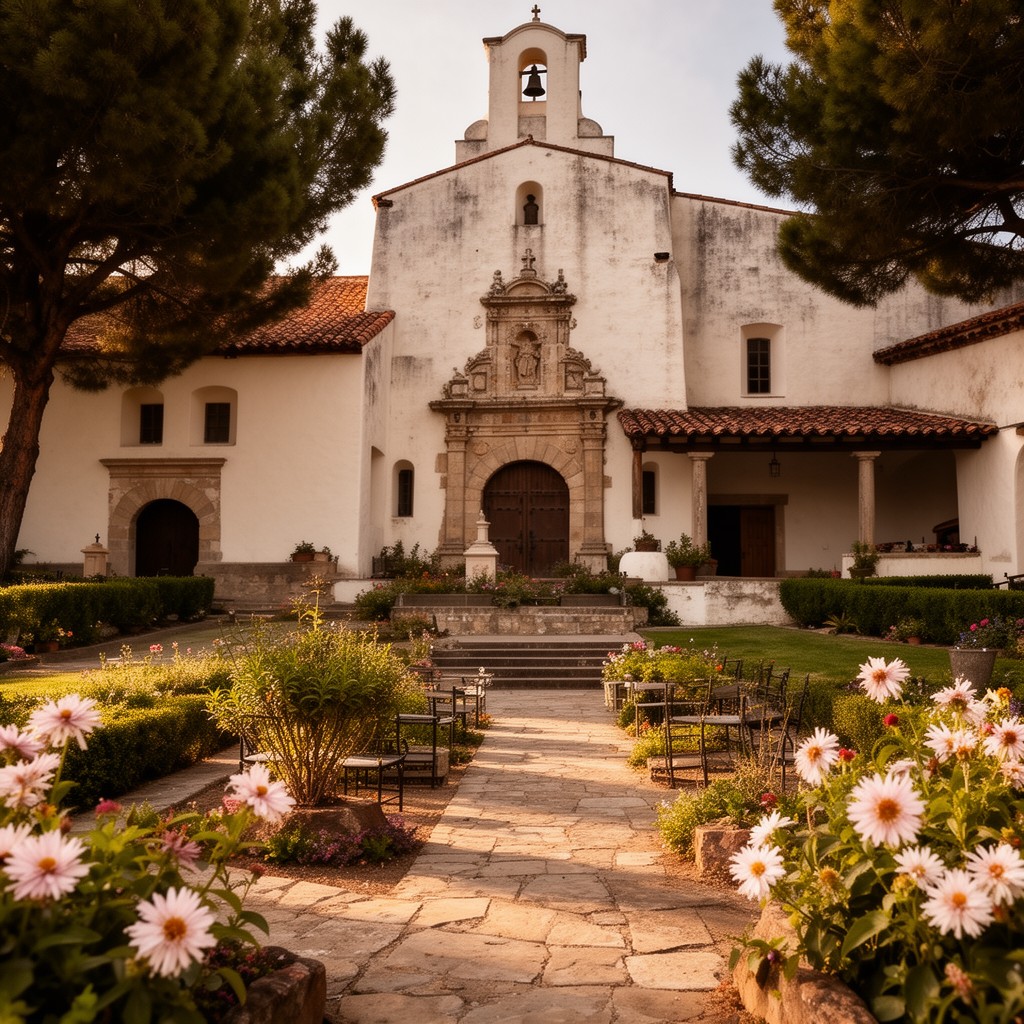 AI-generated illustration of Mission San Carlos Borromeo de Carmelo