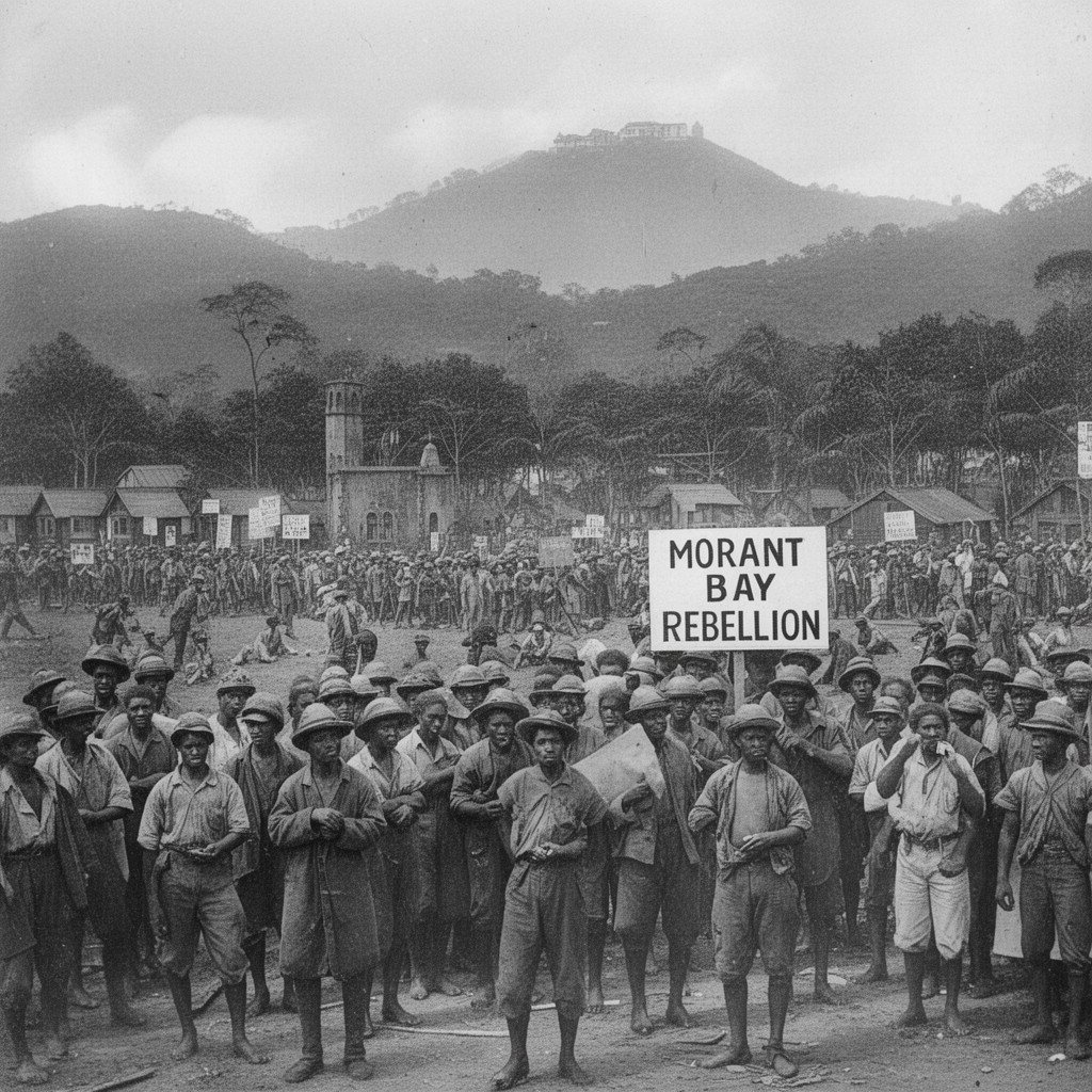 AI-generated illustration of Morant Bay Rebellion