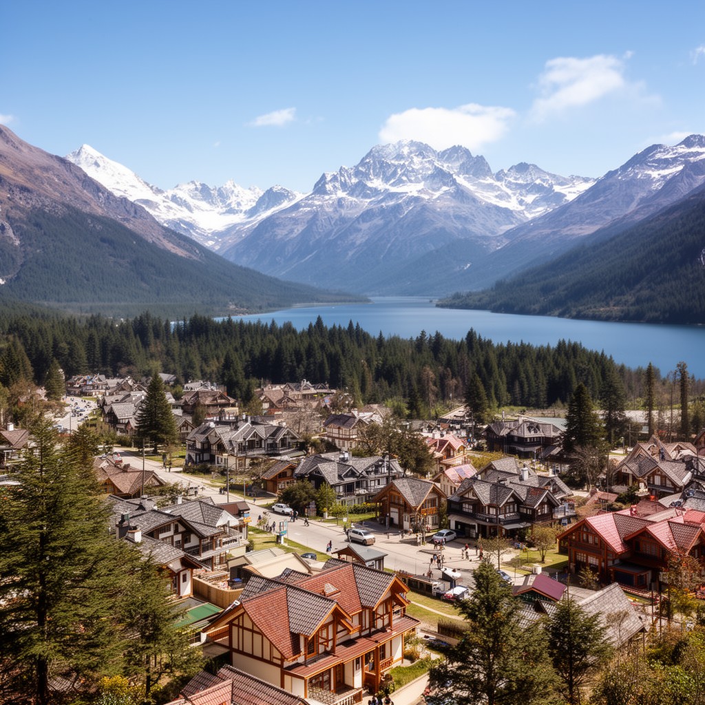 AI-generated illustration of Bariloche