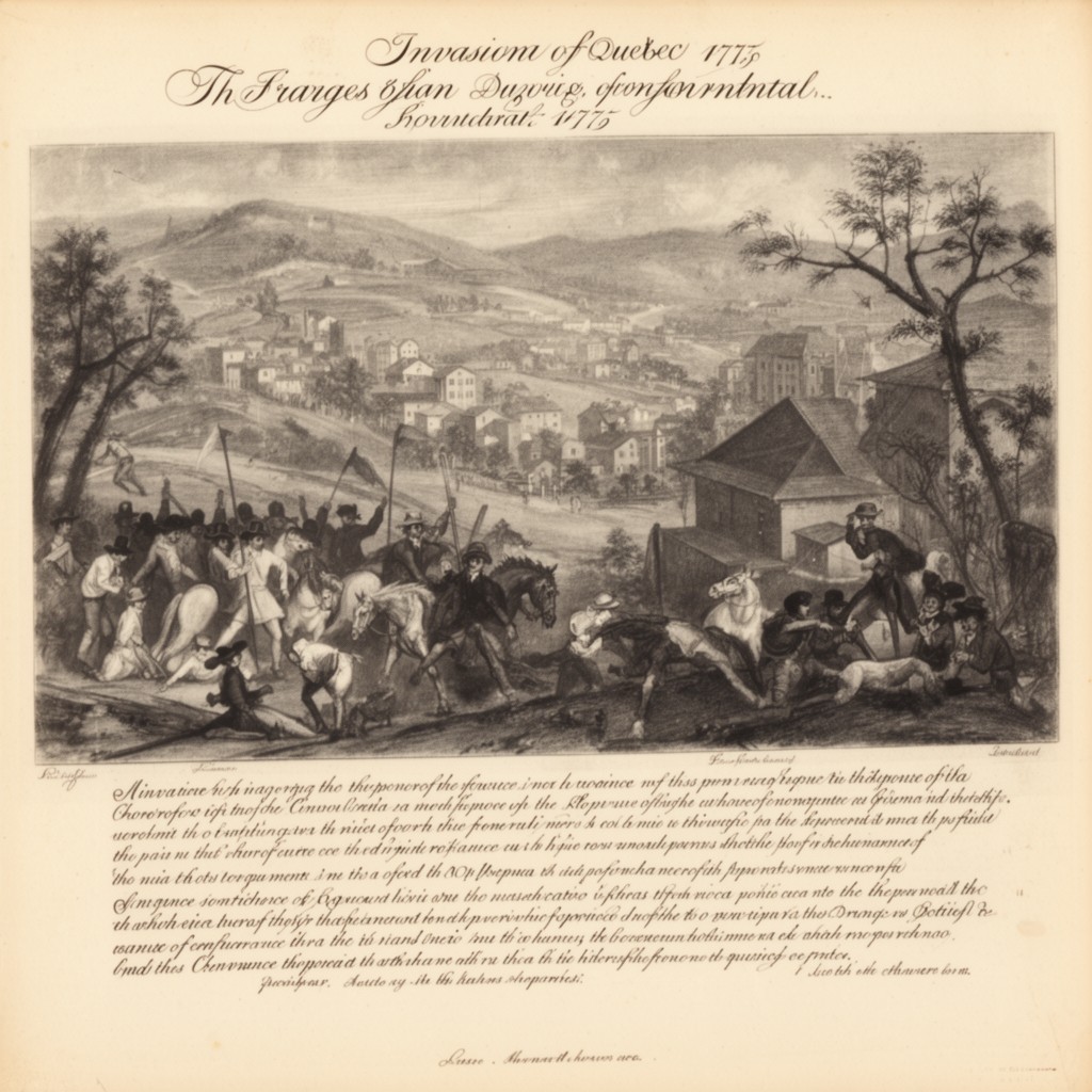 AI-generated illustration of Invasion of Quebec (1775)