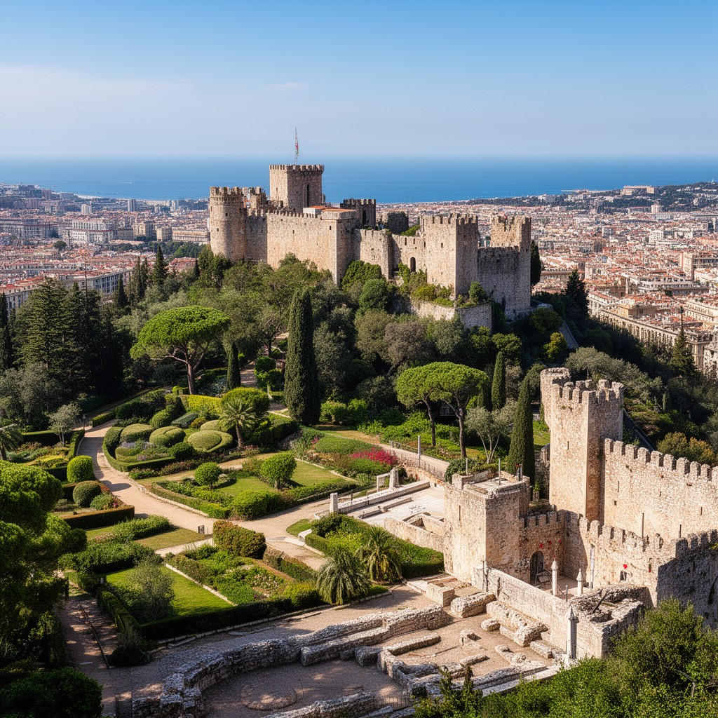 AI-generated illustration of Castle Hill (Colline du Château)