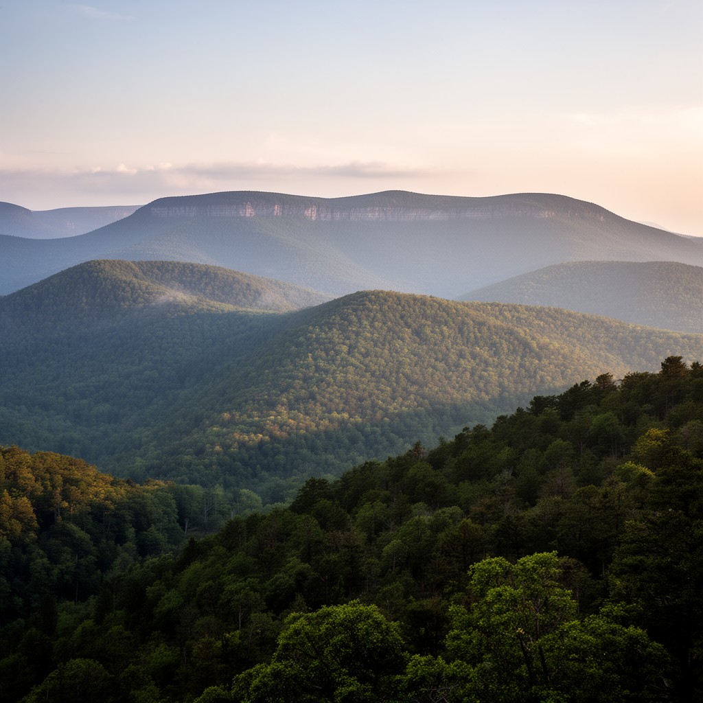 AI-generated illustration of Allegheny Mountains