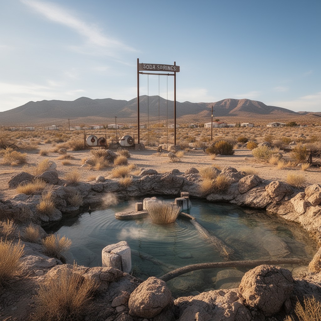 AI-generated illustration of Soda Springs