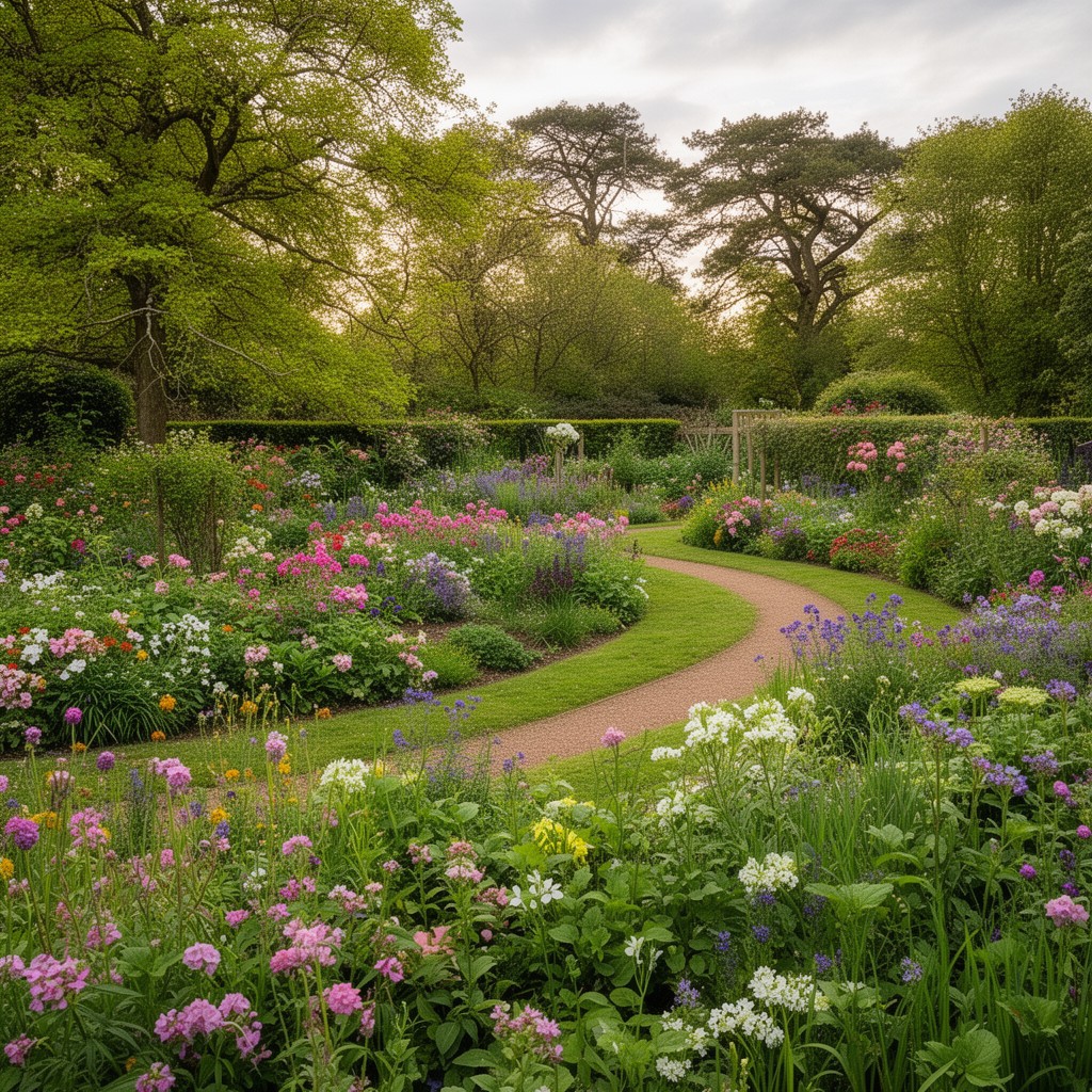 AI-generated illustration of Wisley Gardens