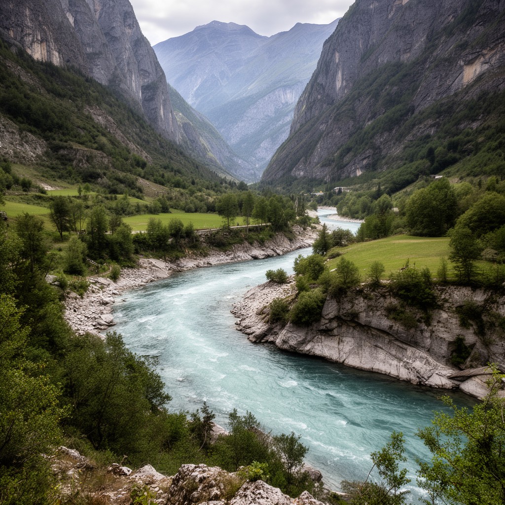 AI-generated illustration of Fier River