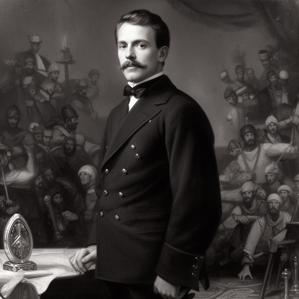 AI-generated illustration of Grand Duke Michael Alexandrovich of Russia