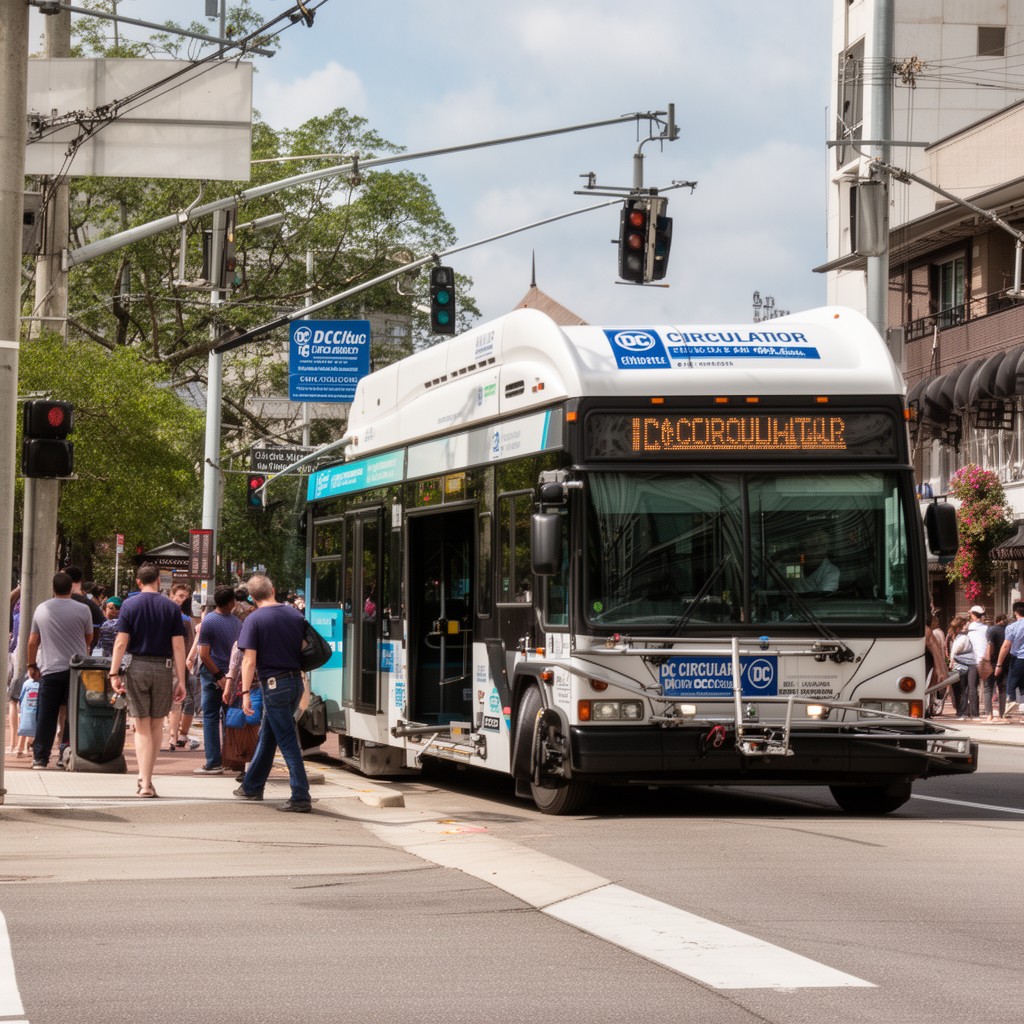 AI-generated illustration of DC Circulator bus system