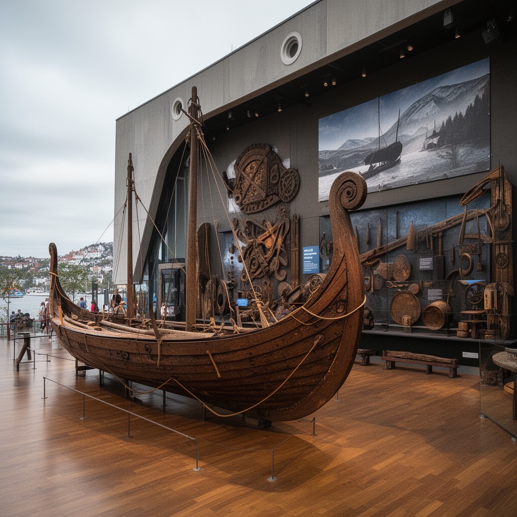 AI-generated illustration of Viking Ship Museum