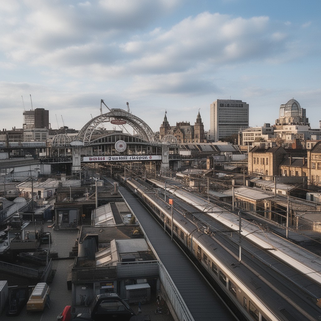 AI-generated illustration of London Euston – Glasgow