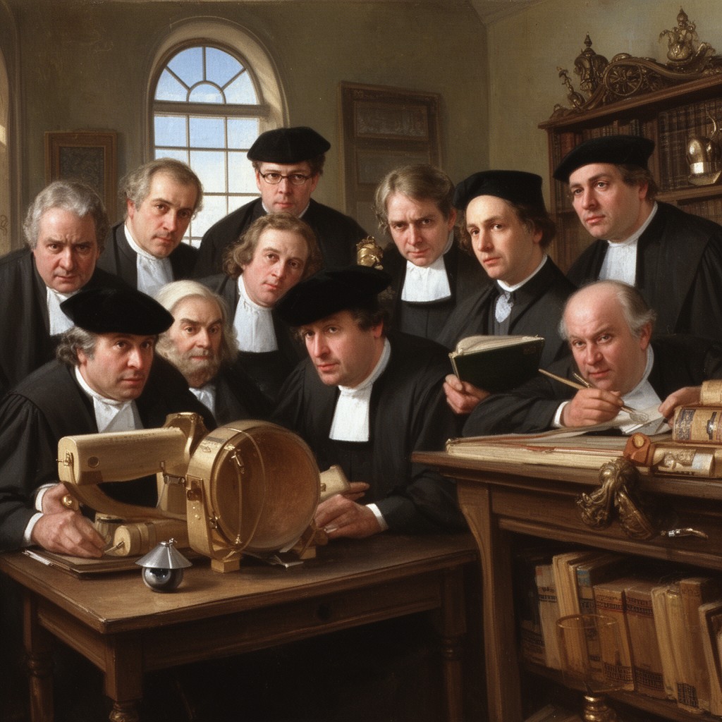 AI-generated illustration of New England clergy