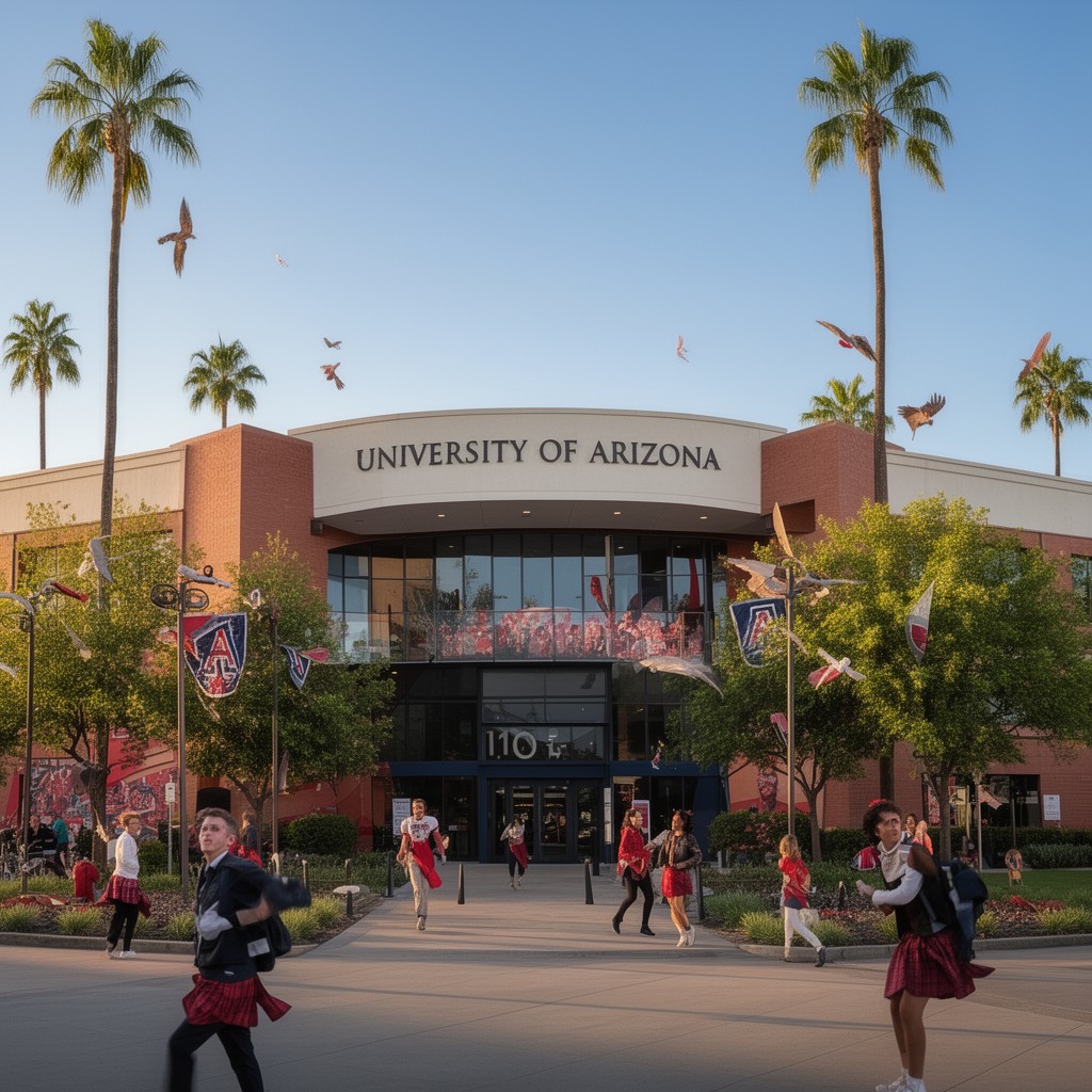 AI-generated illustration of University of Arizona athletic department