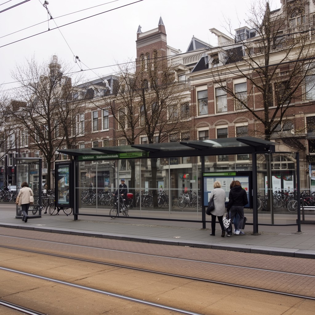 AI-generated illustration of Stadhouderskade tram stop