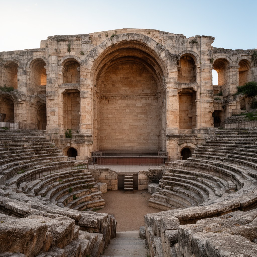 AI-generated illustration of Roman Theatre of Orange
