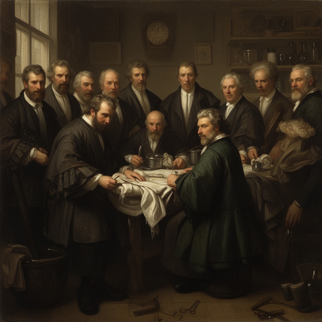 AI-generated illustration of De Staalmeesters
