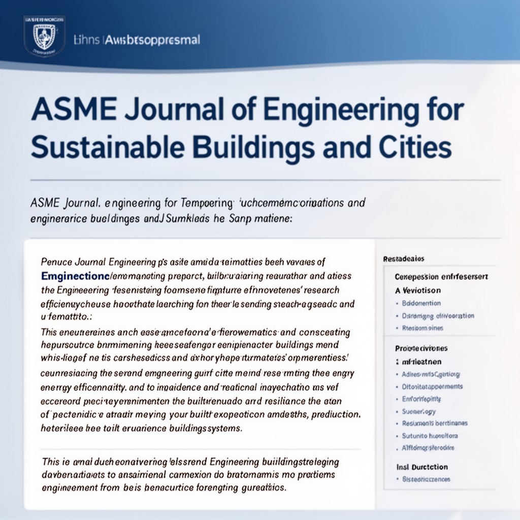 AI-generated illustration of ASME Journal of Engineering for Sustainable Buildings and Cities