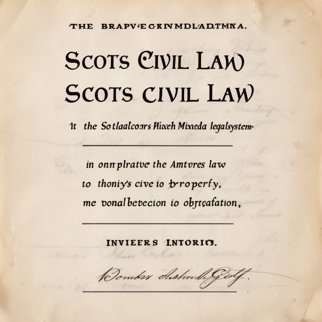 AI-generated illustration of Scots civil law