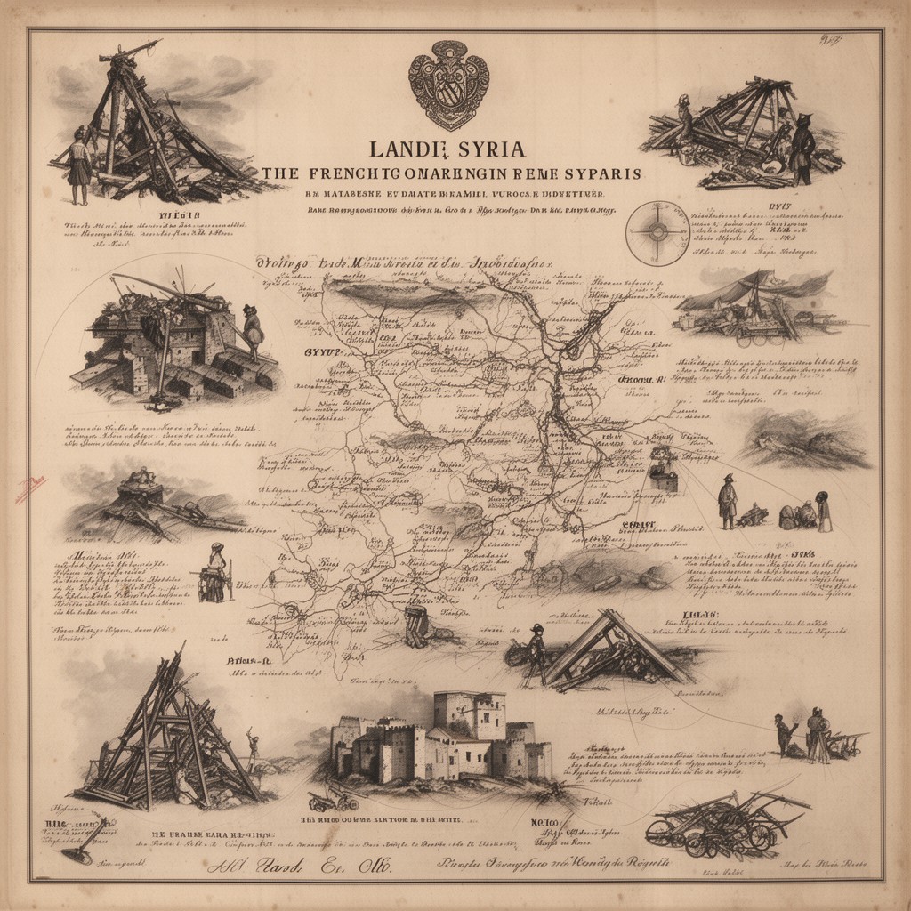 AI-generated illustration of French campaign in Syria