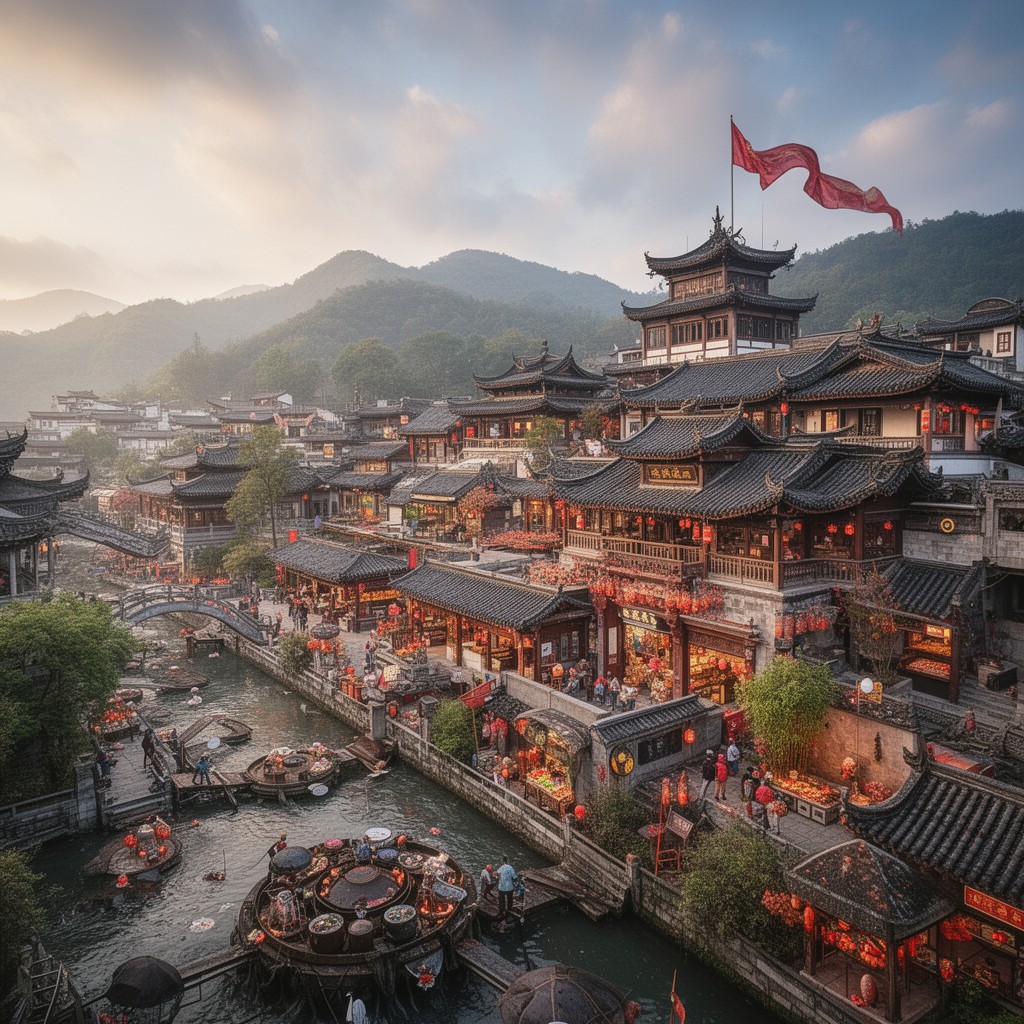 AI-generated illustration of Chengdu, Sichuan, China