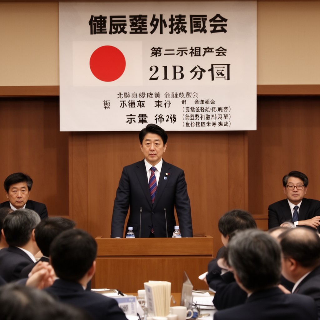AI-generated illustration of 2018 Liberal Democratic Party (Japan) leadership election