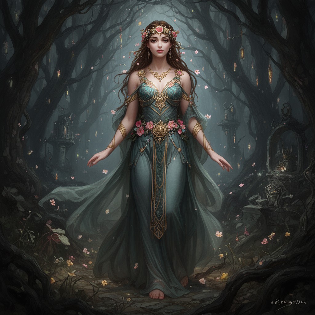 AI-generated illustration of Persephone