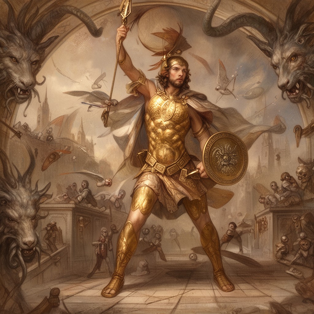 AI-generated illustration of Perseus