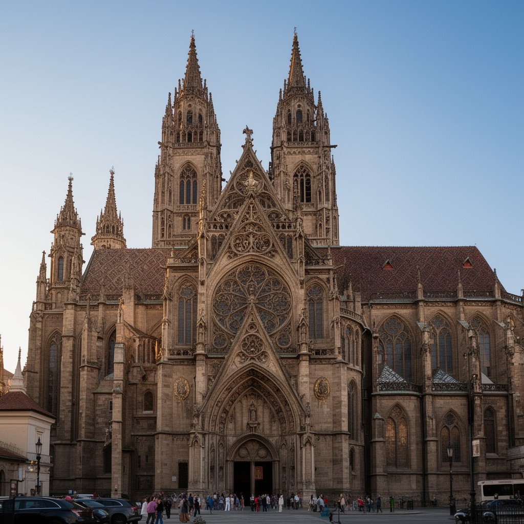 AI-generated illustration of Cathedral Basilica of St. Stephen the King