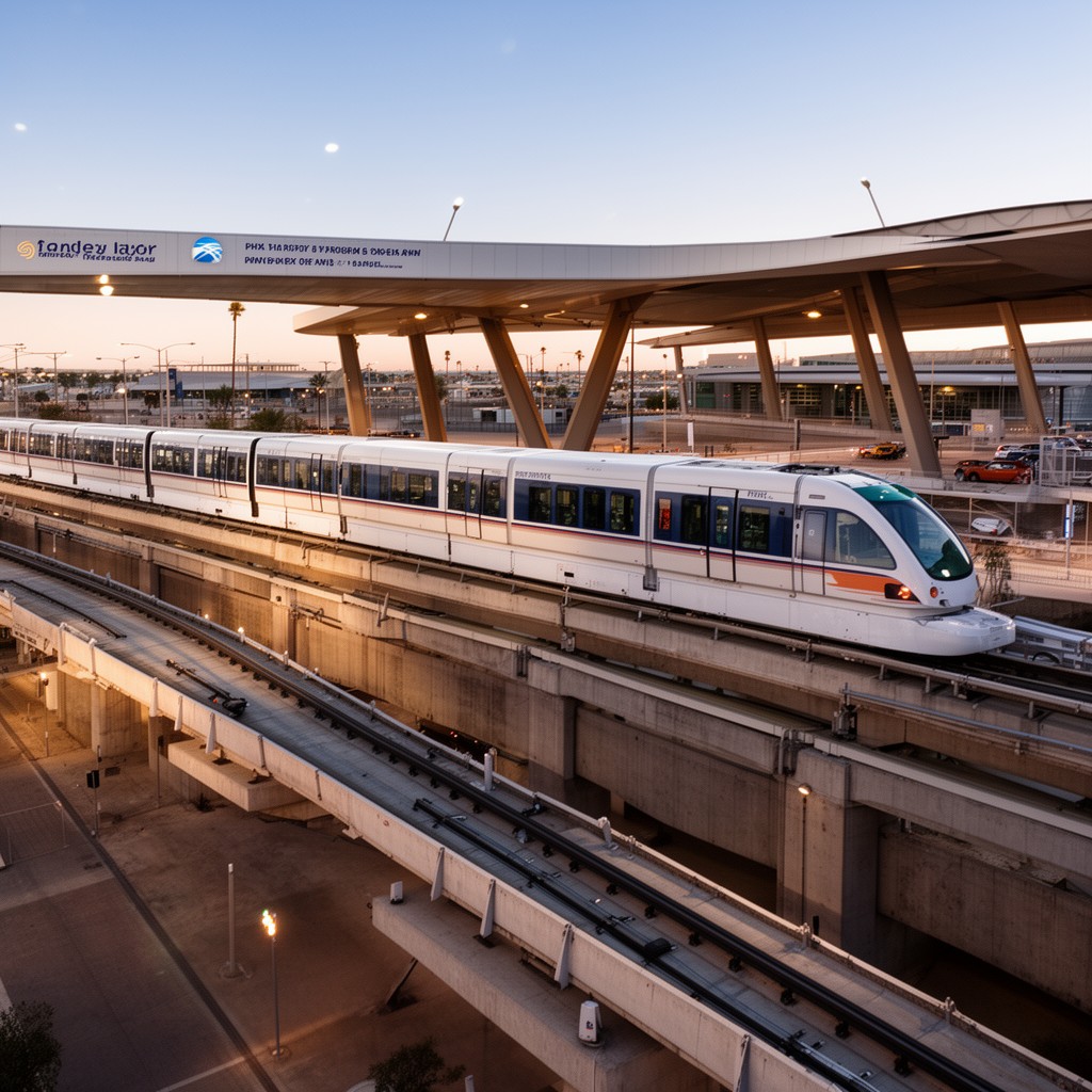 AI-generated illustration of PHX Sky Train