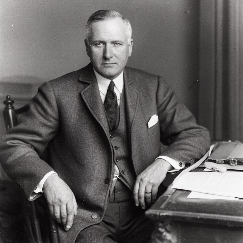 AI-generated illustration of Connie Mack