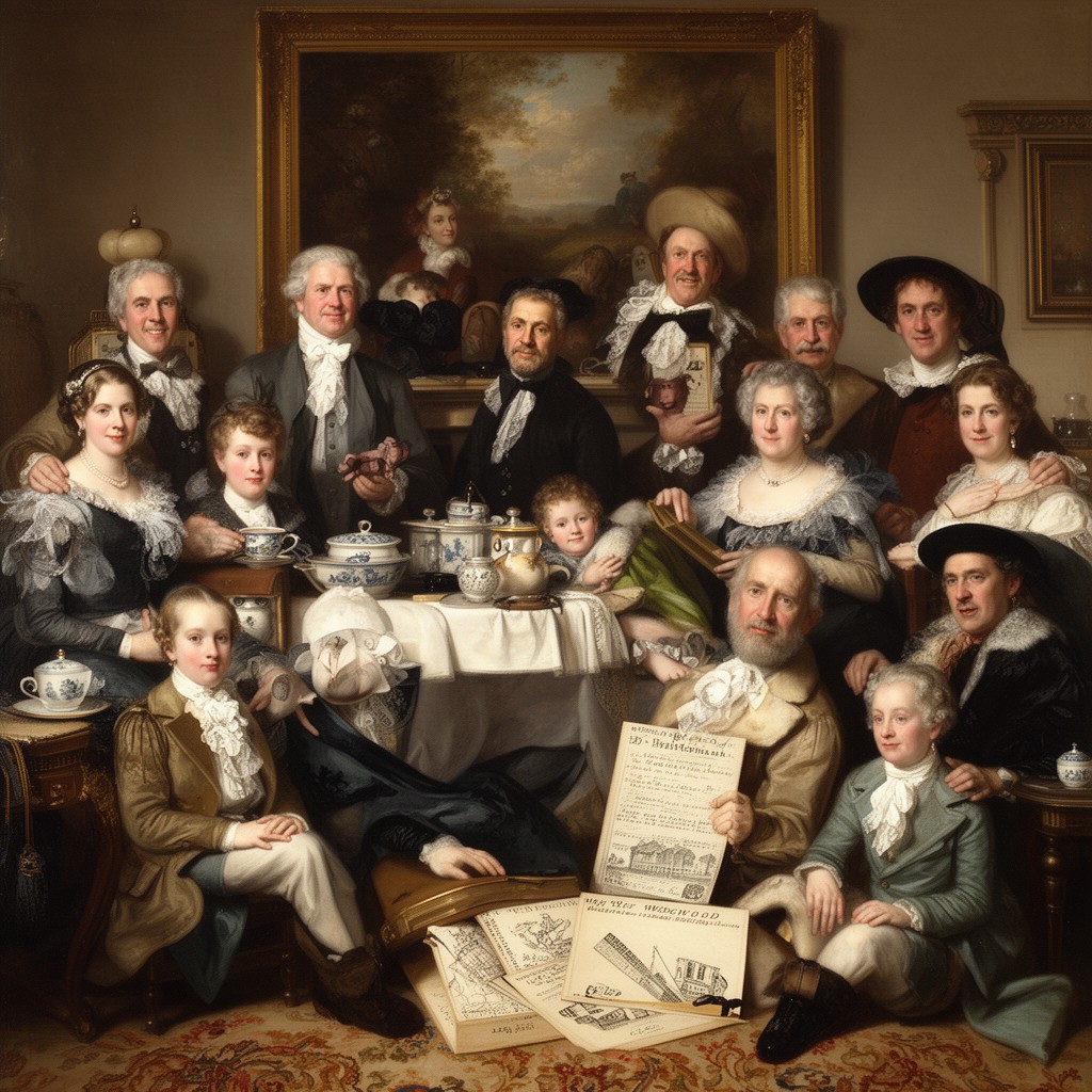 AI-generated illustration of Wedgwood family