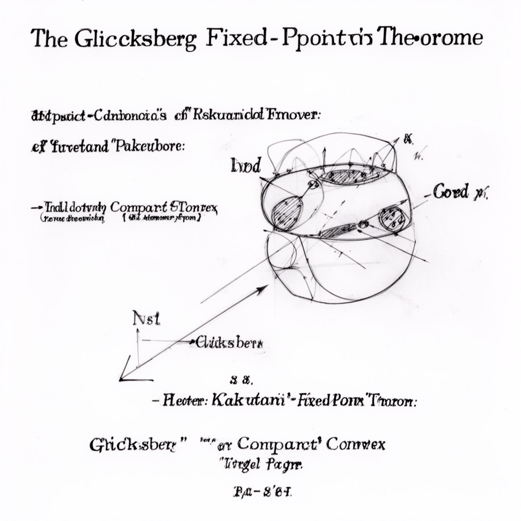 AI-generated illustration of Glicksberg fixed-point theorem
