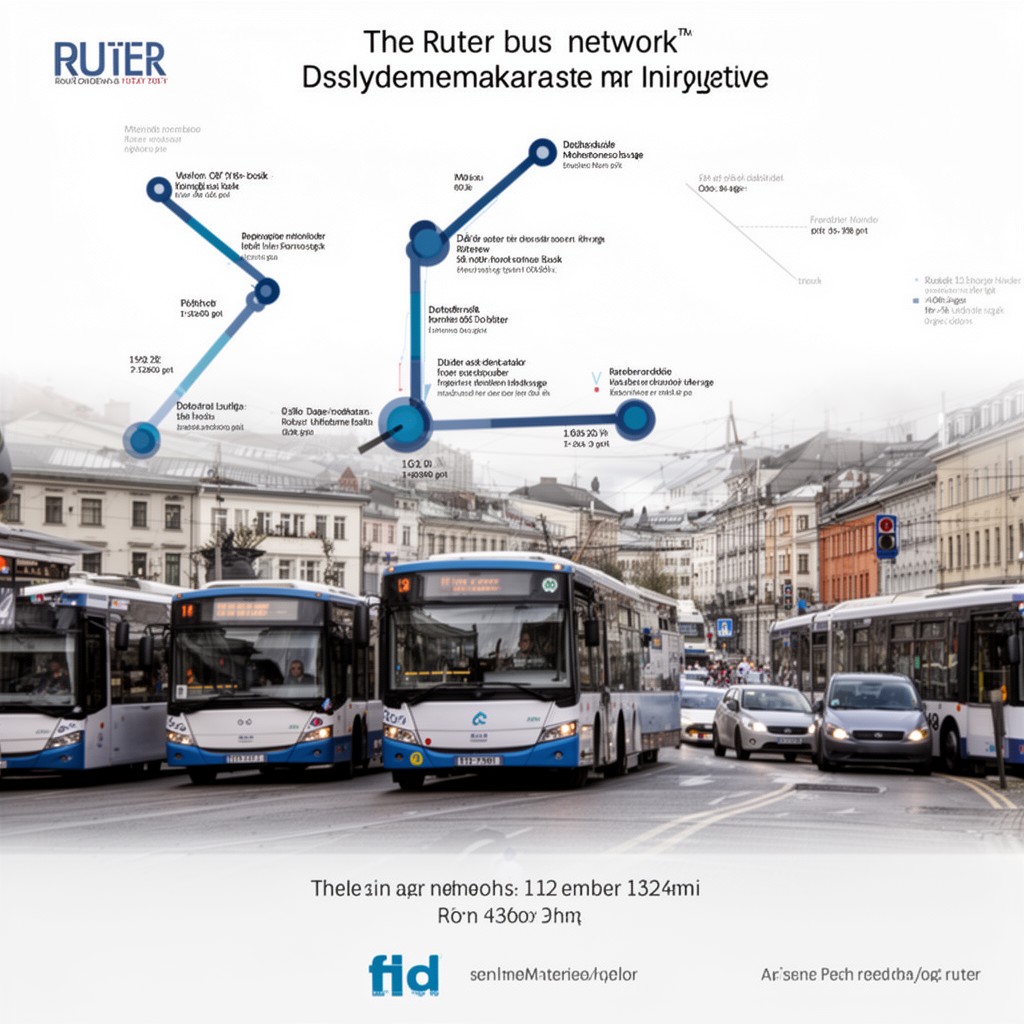AI-generated illustration of Ruter bus network