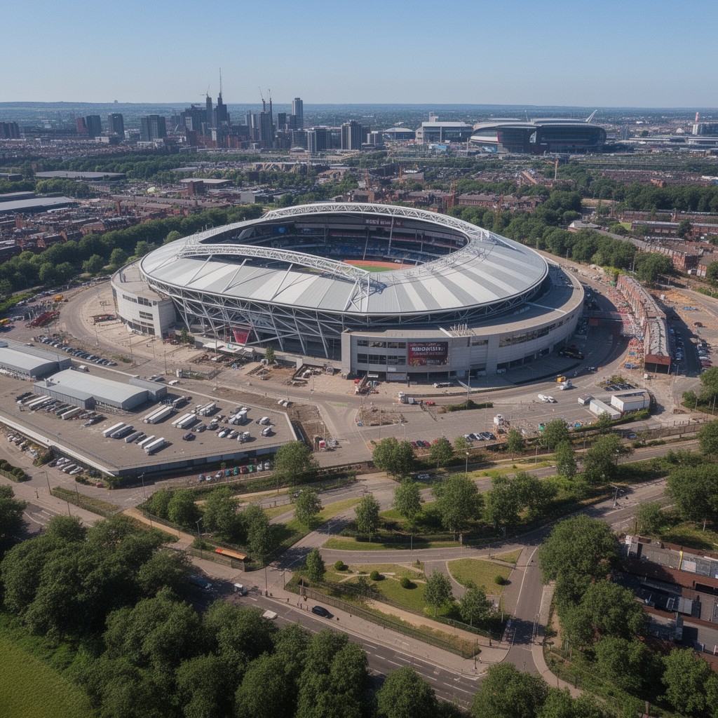 AI-generated illustration of Sportcity complex