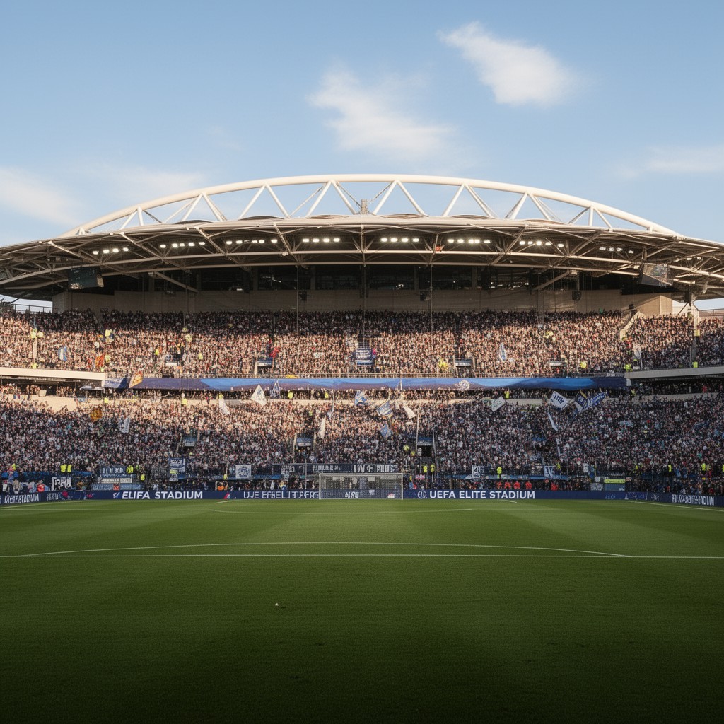 AI-generated illustration of UEFA Elite Stadium